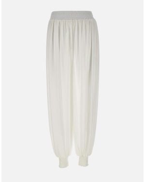 ANDREADAMO "See Through Trousers" - Bianco