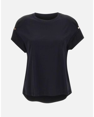 Elena Miro T-Shirt Con Dettaglio Gioiello - Nero
