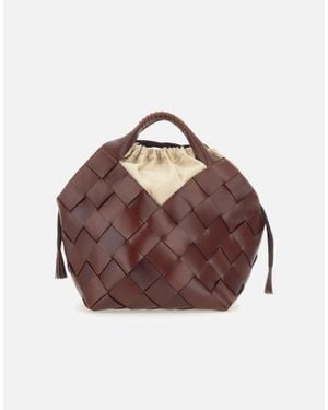 Dragon Diffusion Borsa A Mano "Botteghe" - Marrone