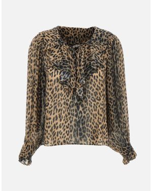 RIXO London Blusa "Milia" - Marrone
