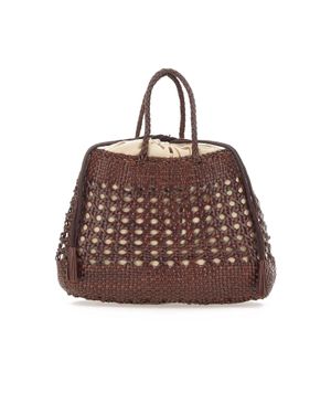 Dragon Diffusion Borsa A Mano "Santa Cano" - Marrone