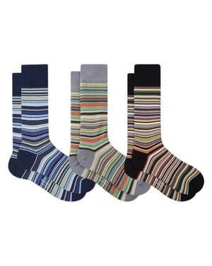 Paul Smith Set 3 Pack "Sock Cracker Sig" - Bianco