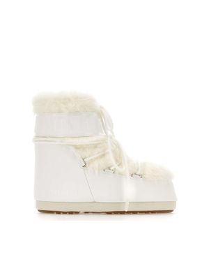 Moon Boot Stivali "Icon Low Faux Fur" - Bianco