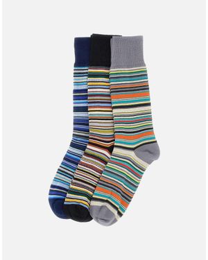 Paul Smith Set 3 Paia Di Calze - Blu