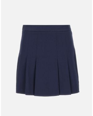 Lacoste Gonna Corta Plissettata - Blu