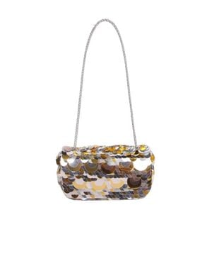 Rabanne Borsa A Spalla "Sparkle Mini" - Bianco