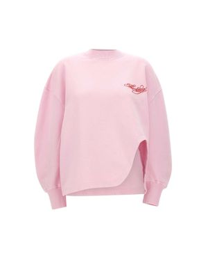 The Attico Felpa Con Cut-Out Scoop - Rosa