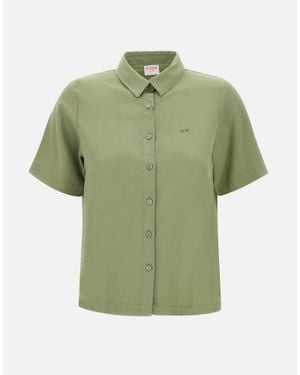 Sun 68 "Fluid Fabric Shirt" - Verde