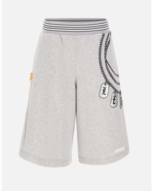 PDF Pantaloni "Slouch Chain" - Grigio