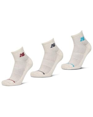 New Balance Ankle 3 Pack Socks - White