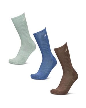 New Balance Crew 3 Pack Socks - Blue