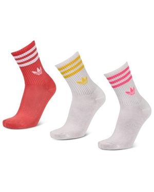 adidas Mid Cut Crew 3 Pack Calcetines - Rosa