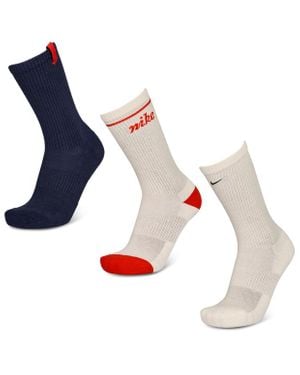 Nike Everyday Cushioned Crew 3 Pack Socks - Blue