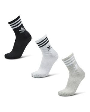 adidas Solid Crew 3 Pack Sokken - Metallic