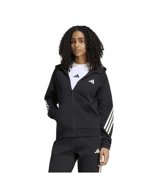 adidas Stadium Three Stripes Full Zip Hoodie Hoodies - Zwart
