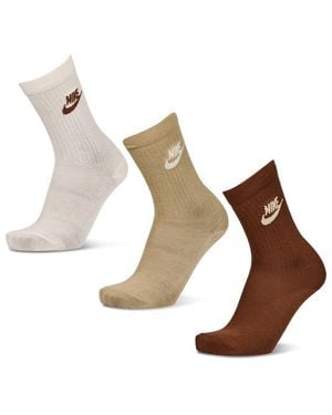 Nike Everyday Cushioned Crew 3 Pack Sokken - Naturel
