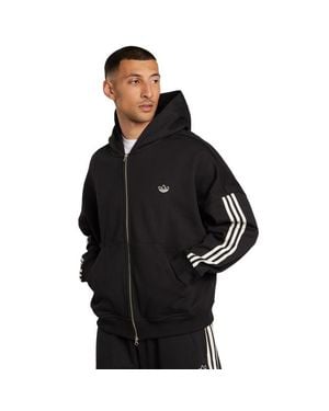 adidas 3 Stripe Signature Sweat Hoodies - Black