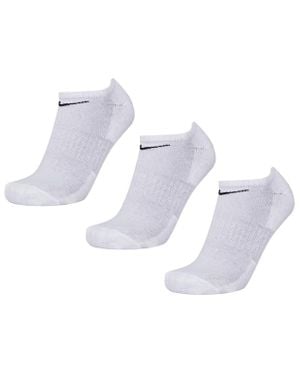 Nike Everyday Cushioned No Show 3 Pack Socks - White