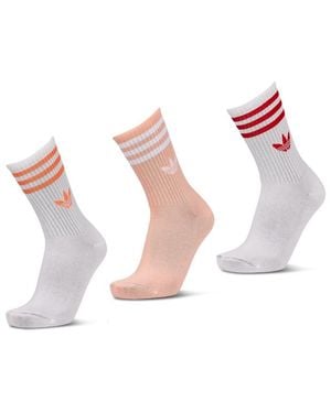 adidas Mid Cut Crew 3 Pack Calcetines - Rosa