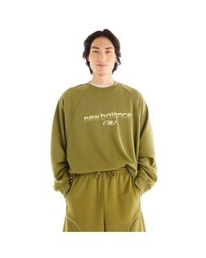 New Balance Terry Sweatshirts - Green