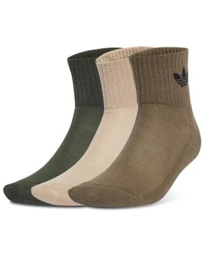 adidas Ankle 3 Pack Socks - Green