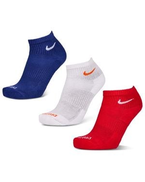 Nike Everyday Cushioned Ankle 3 Pack Socks - Blue