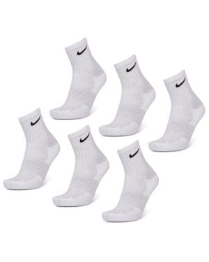 Nike Everyday Cushioned Crew 6 Pack Calcetines - Blanco