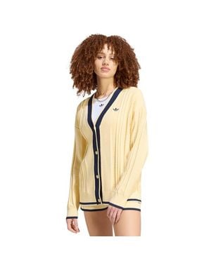 adidas Cable Knit Cardigan Sweatshirts - Naturel