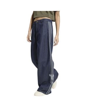 adidas Adibreak Mid Rise Wide Leg Denim Pant Mujer Pantalones - Azul
