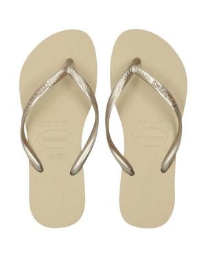 Havaianas Slim Flip-Flops And Sandals - Natural
