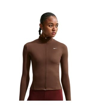 Nike One Fitted Dri-Fit Full-Zip Jacket Jackets - Brown