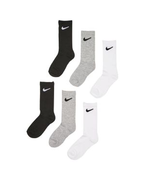 Nike Kids Crew 6 Pack Calcetines - Blanco