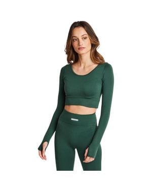 Peach Fit Amber Seamless T-Shirts - Green