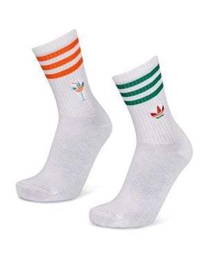 adidas Coastal Club Mid Cut Crew 2 Pack Sokken - Blauw