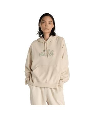 New Balance Flower Hoodie Hoodies - Natural
