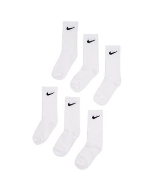 Nike Kids Crew 6 Pack Calcetines - Blanco
