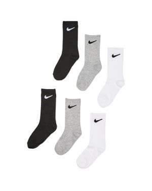 Nike Kids Crew 6 Pack Calcetines - Blanco