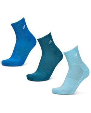 New Balance Ankle 3 Pack Socks - Blue