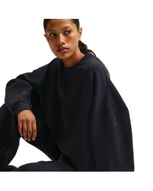 Nike 24.7 Impossiblysoft Dri-Fit Oversized Crew Sweatshirts - Black