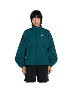 New Balance Trackside Woven Jacket Jassen - Groen