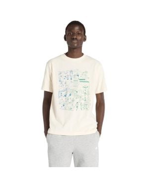 New Balance Athletics Run Mural T-Shirt T-Shirts - White