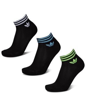 adidas Ankle 3 Pack Socks - Black