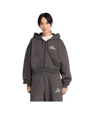 New Balance Fleece Track Tops - Grey