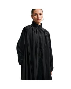 Nike Sportswear Oversized Long-Sleeve Pleated Mini Dress - Black