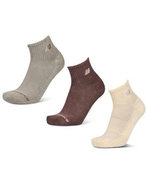 New Balance Ankle 3 Pack Socks - Brown