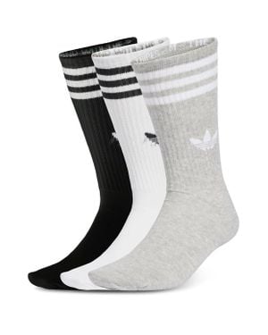 adidas 3-Stripes High Crew Socks 3 Pairs Socks - Black