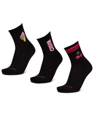 Happy Socks Crew 3 Pack Calcetines - Rojo