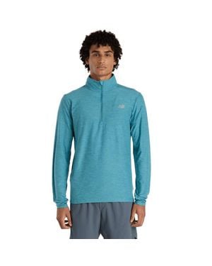 New Balance Space Dye 1/4 Zip Track Tops - Blue