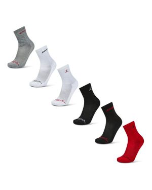 Nike Kids Crew 6 Pack Calcetines - Rojo