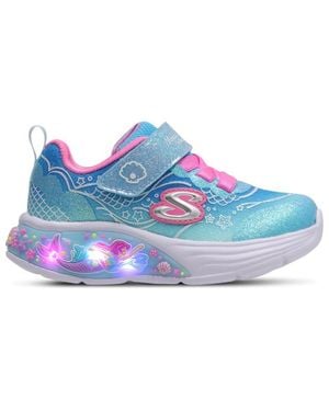 Skechers S-Lights Lil Mermaid Baby Shoes - Blue